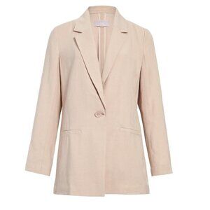 Nordstrom's Chelsea28 Beige Pale Pink Oversized lightweight Blazer size LG